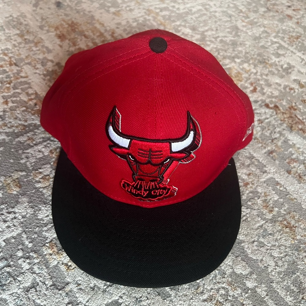 New Era Chicago Bulls Windy City Red and Black Snapback